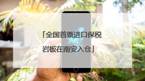 全国首票进口保税岩板在南安入仓
