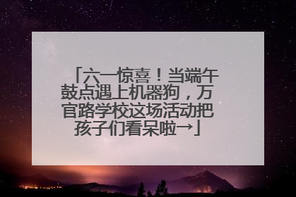 六一惊喜！当端午鼓点遇上机器狗，万官路学校这场活动把孩子们看呆啦→