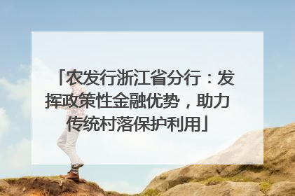 农发行浙江省分行：发挥政策性金融优势，助力传统村落保护利用