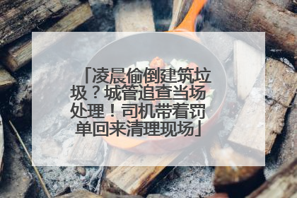 凌晨偷倒建筑垃圾？城管追查当场处理！司机带着罚单回来清理现场