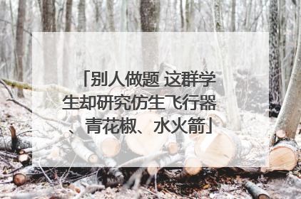 别人做题 这群学生却研究仿生飞行器、青花椒、水火箭