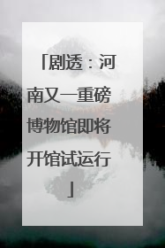 剧透：河南又一重磅博物馆即将开馆试运行