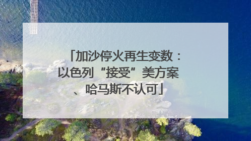 加沙停火再生变数：以色列“接受”美方案、哈马斯不认可