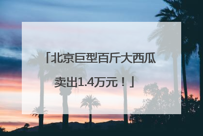 北京巨型百斤大西瓜卖出1.4万元！