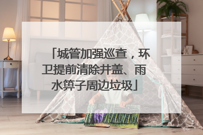 城管加强巡查，环卫提前清除井盖、雨水箅子周边垃圾