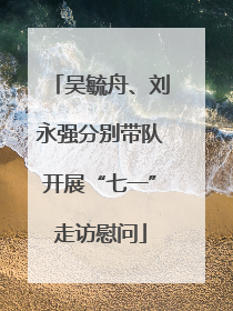吴毓舟、刘永强分别带队开展“七一”走访慰问