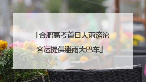 合肥高考首日大雨滂沱 客运提供避雨大巴车