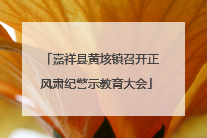 嘉祥县黄垓镇召开正风肃纪警示教育大会
