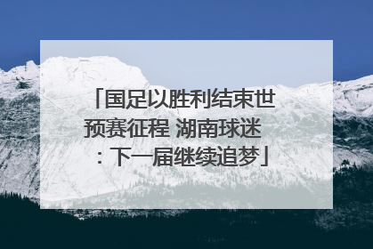 国足以胜利结束世预赛征程 湖南球迷：下一届继续追梦