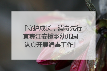 守护成长，消毒先行 宜宾江安橙乡幼儿园认真开展消毒工作