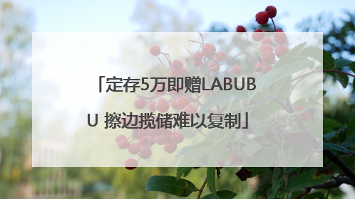 定存5万即赠LABUBU 擦边揽储难以复制