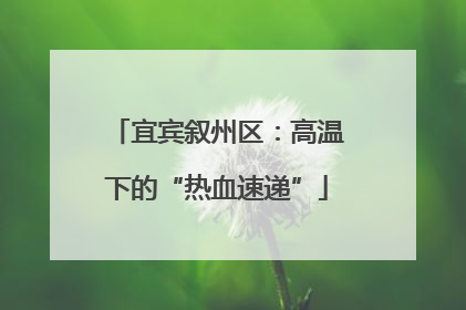 宜宾叙州区：高温下的“热血速递”