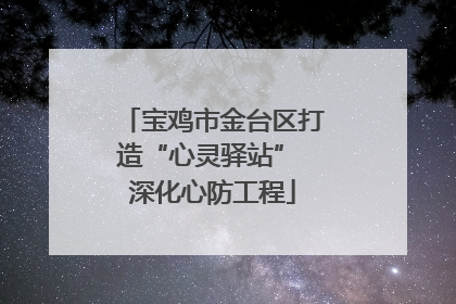 宝鸡市金台区打造“心灵驿站” 深化心防工程