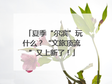 夏季“尔滨”玩什么？“文旅顶流”又上新了！