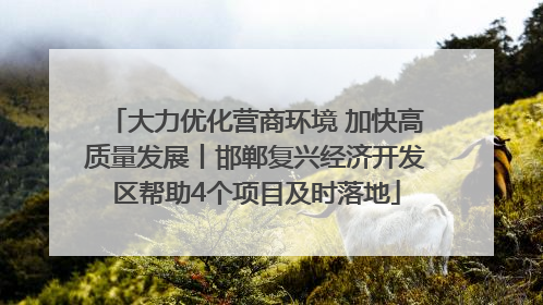 大力优化营商环境 加快高质量发展丨邯郸复兴经济开发区帮助4个项目及时落地