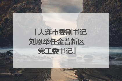 大连市委副书记刘恩举任金普新区党工委书记