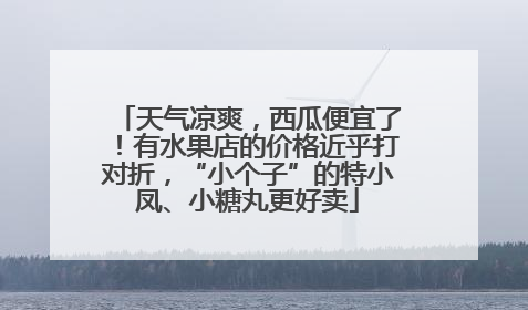 天气凉爽，西瓜便宜了！有水果店的价格近乎打对折，“小个子”的特小凤、小糖丸更好卖