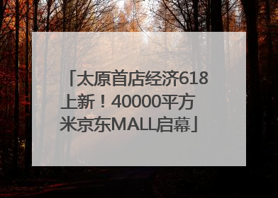 太原首店经济618上新！40000平方米京东MALL启幕
