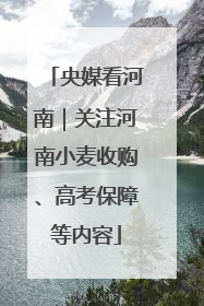 央媒看河南｜关注河南小麦收购、高考保障等内容