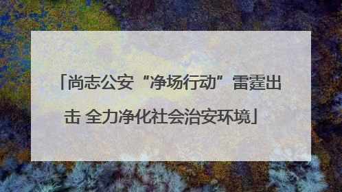 尚志公安“净场行动”雷霆出击 全力净化社会治安环境