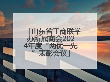 山东省工商联举办所属商会2024年度“两优一先”表彰会议