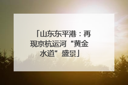 山东东平港：再现京杭运河“黄金水道”盛景