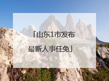 山东1市发布最新人事任免