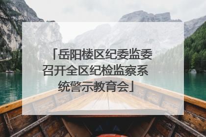 岳阳楼区纪委监委召开全区纪检监察系统警示教育会