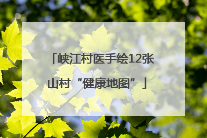 峡江村医手绘12张山村“健康地图”