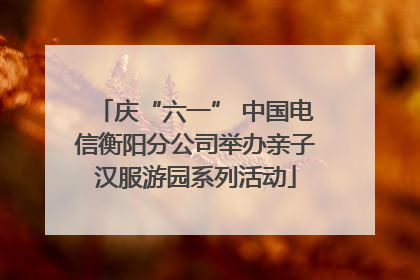庆“六一” 中国电信衡阳分公司举办亲子汉服游园系列活动