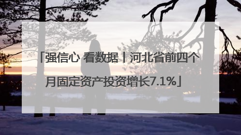 强信心 看数据丨河北省前四个月固定资产投资增长7.1%