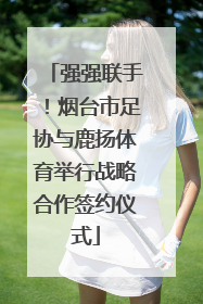 强强联手！烟台市足协与鹿扬体育举行战略合作签约仪式