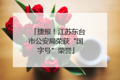 捷报！江苏东台市公安局荣获“国字号”荣誉