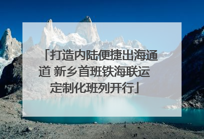 打造内陆便捷出海通道 新乡首班铁海联运定制化班列开行