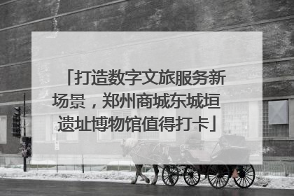 打造数字文旅服务新场景，郑州商城东城垣遗址博物馆值得打卡