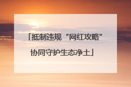 抵制违规“网红攻略” 协同守护生态净土