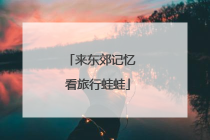 来东郊记忆 看旅行蛙蛙