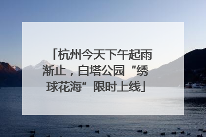 杭州今天下午起雨渐止，白塔公园“绣球花海”限时上线