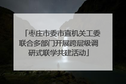 枣庄市委市直机关工委联合多部门开展跨层级调研式联学共建活动