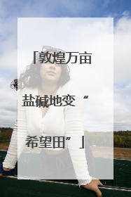 敦煌万亩盐碱地变“希望田”