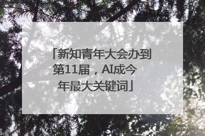 新知青年大会办到第11届，AI成今年最大关键词
