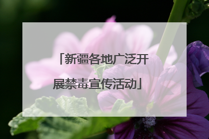 新疆各地广泛开展禁毒宣传活动