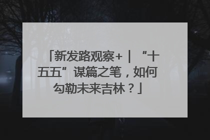 新发路观察+｜“十五五”谋篇之笔，如何勾勒未来吉林？