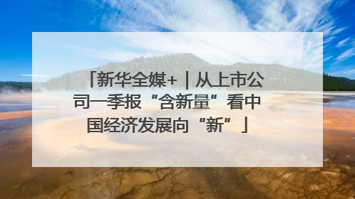 新华全媒+｜从上市公司一季报“含新量”看中国经济发展向“新”