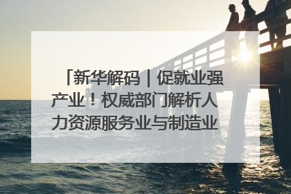 新华解码｜促就业强产业！权威部门解析人力资源服务业与制造业融合发展试点