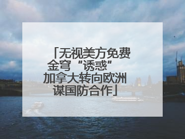 无视美方免费金穹“诱惑” 加拿大转向欧洲谋国防合作
