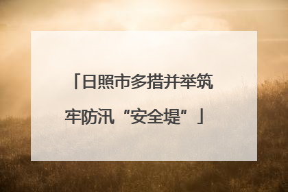 日照市多措并举筑牢防汛“安全堤”