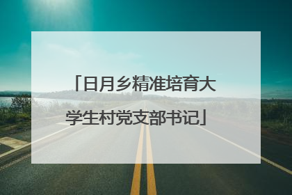 日月乡精准培育大学生村党支部书记