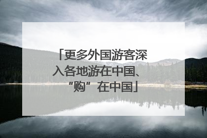 更多外国游客深入各地游在中国、“购”在中国