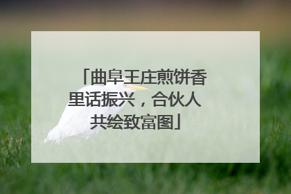 曲阜王庄煎饼香里话振兴，合伙人共绘致富图